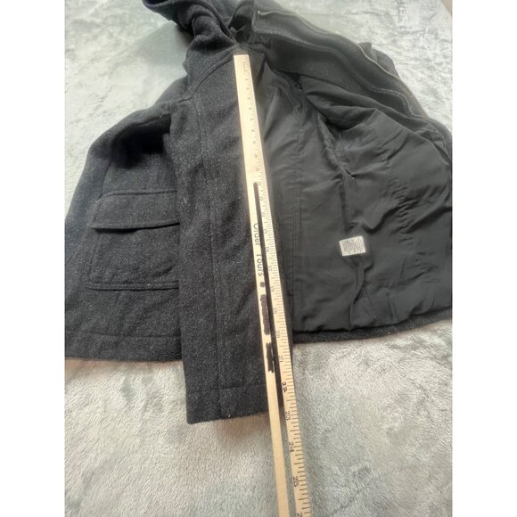 Old Navy Brand Womens XS Dark Gray Hooded Wool-Blend Coat - Picture 6 of 11